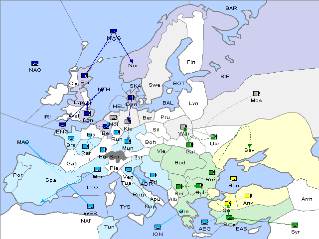 Map Spring 1909 Movement