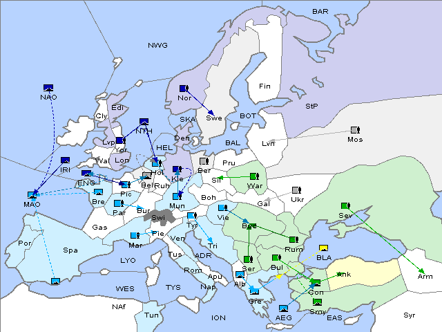 Map Spring 1910 Movement