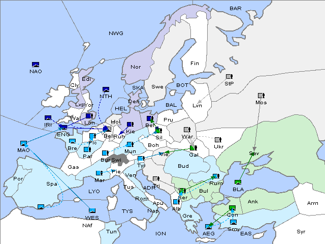 Map Spring 1912 Movement