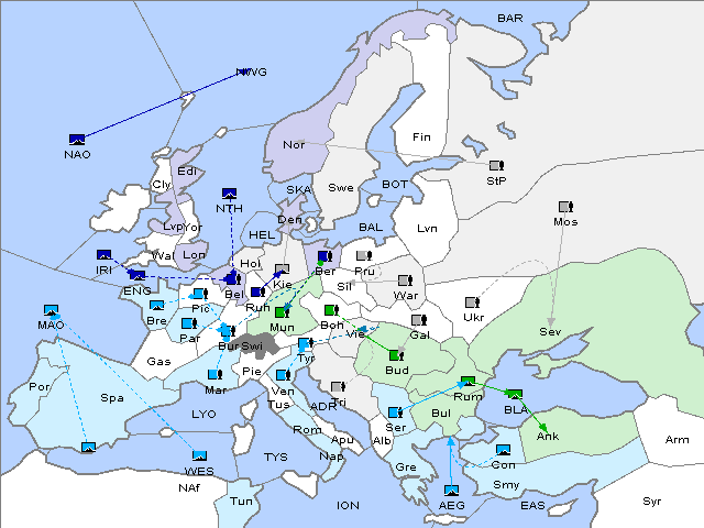 Map Spring 1913 Movement