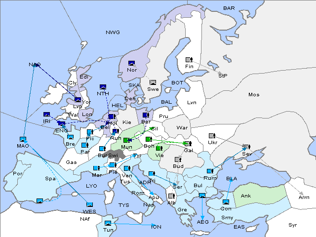 Map Spring 1914 Movement